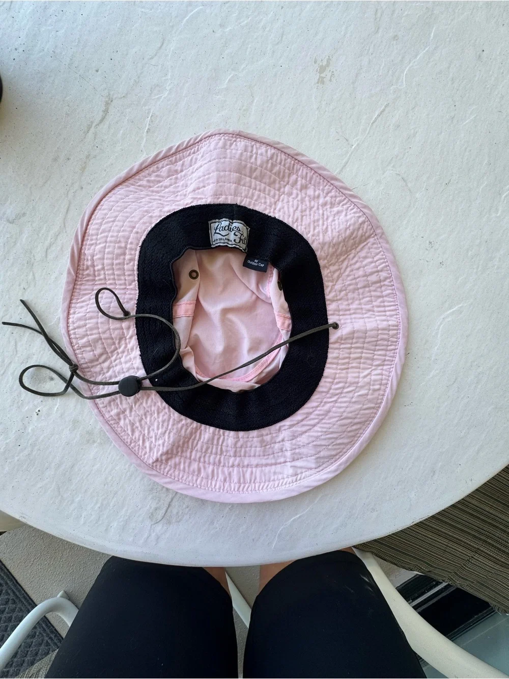 Outdoor Cap, Light Pink, Quilted Wide-Brim Sun Hat
